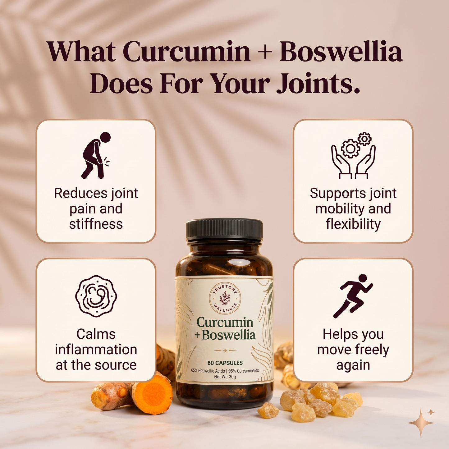 Move More Comfortably with Curcumin + Boswellia
