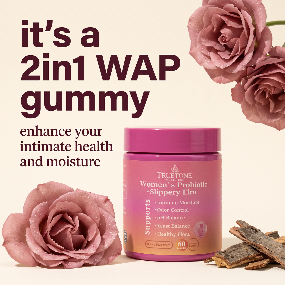 TrueTone Women's Probiotic + Slippery Elm